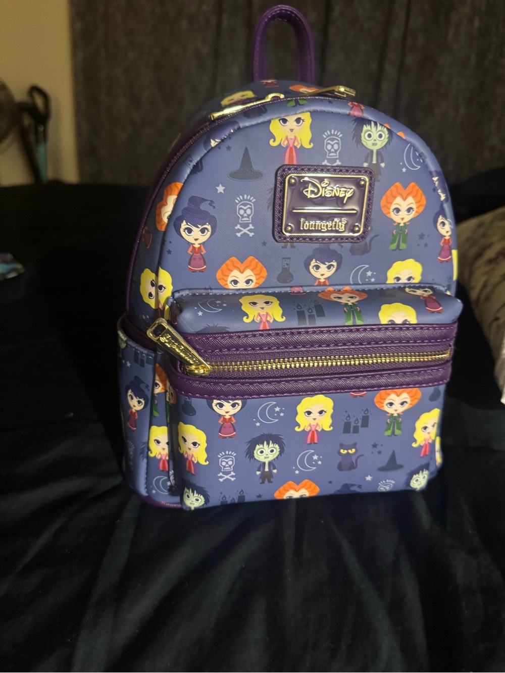 Loungefly Purple Hocus Pocus Character Mini Backpack